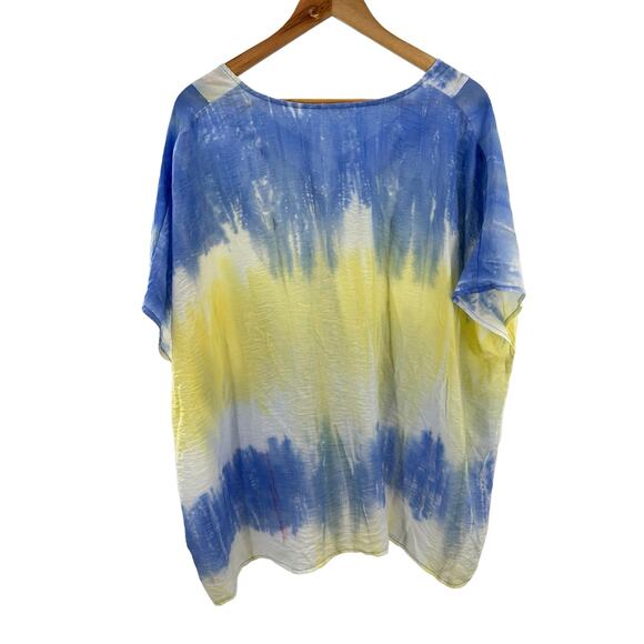 ODDY Flowy Tunic Blouse Tie Dye Small Medium Top Blouse - Picture 3 of 10